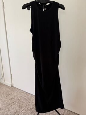 a new day Black Ribbed Sleeveless Maxi Dress